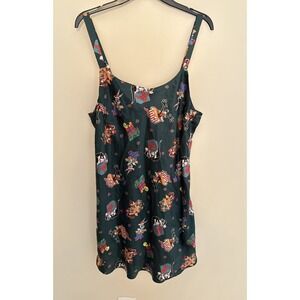 Vintage 1997 Looney Tunes Christmas Satin Slip Nightie Lingerie Bugs Daffy Sz 1X